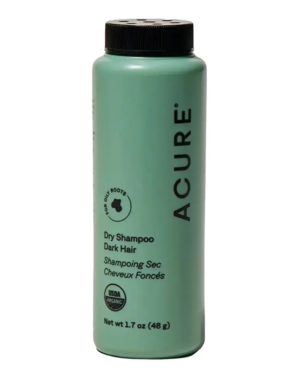 NEW Acure Dry Shampoo for Dark Hair 48g Organic Oil Absorbing Powder